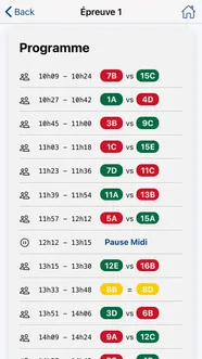 Baden Battle app — schedule